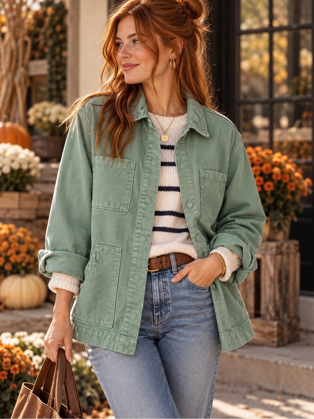 Universal Threads Sage Green Utility Jacket Size Medium 100% Cotton